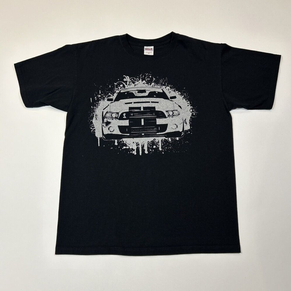 Ford Mustang Cobra Shirt Adult Large Black Car Auto Racing Men